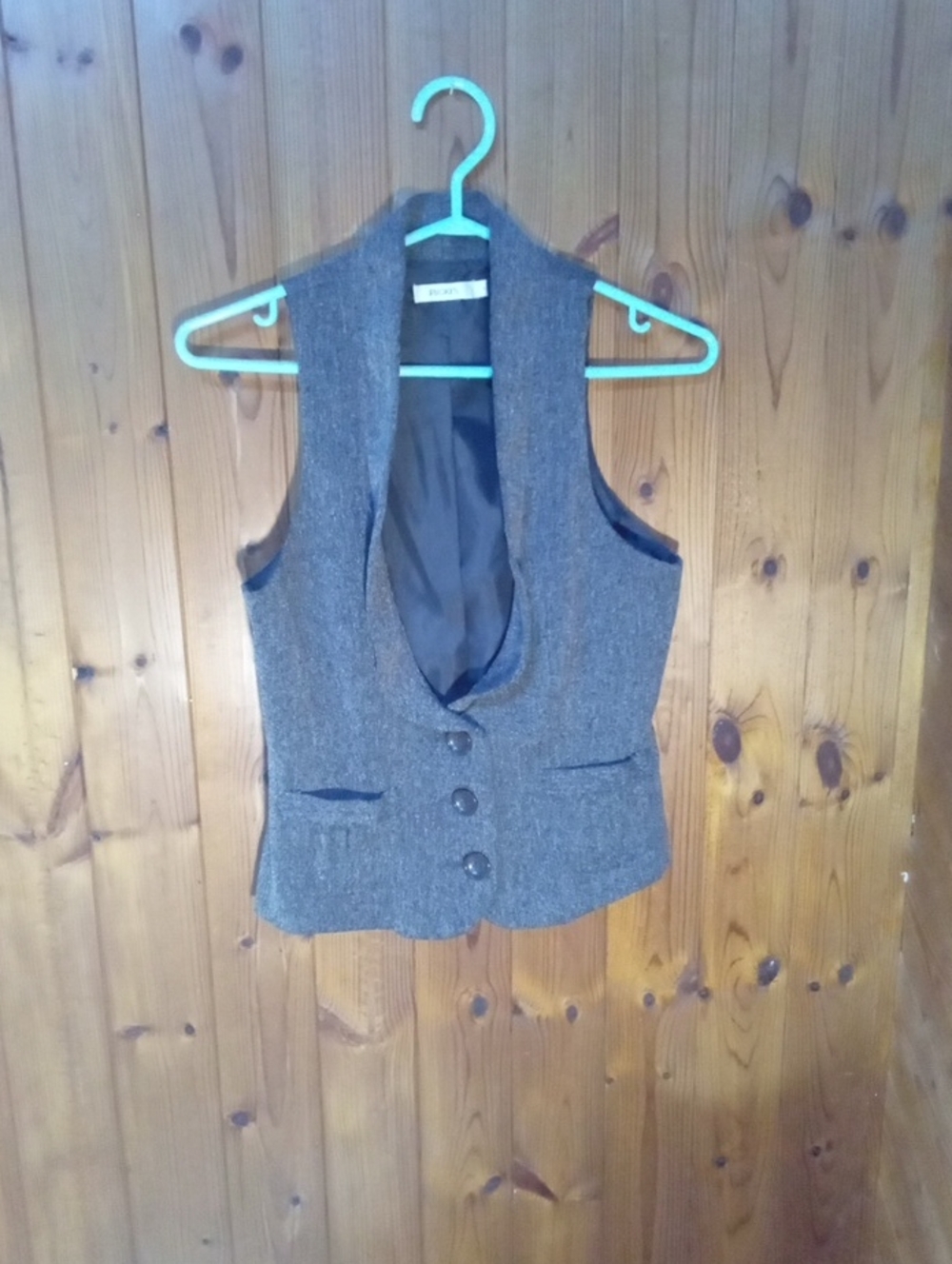 Ricki's Dark Gray Womens Size 4.Tailored Vest with Button Front